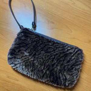 Patricia Nash Fur/Leather Wristlet